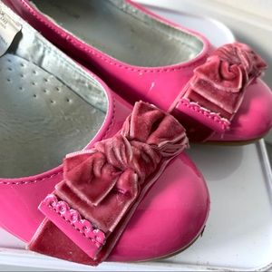 Patent Pink Velvet Bow L’amour Shoes size 13